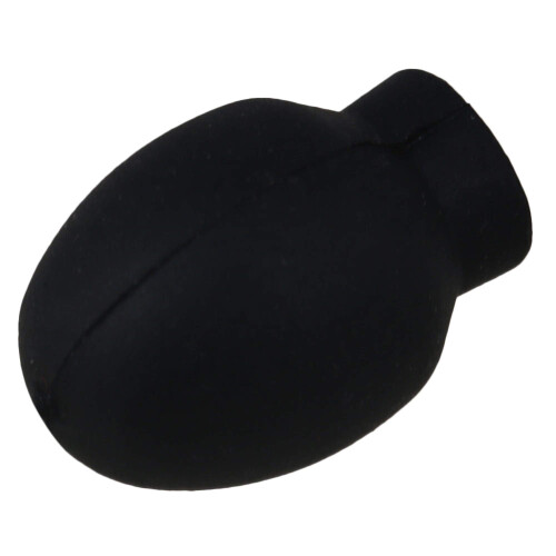 Mxfans 4Pcs Black Rubber Oval Drumstick Silent Practice Tips 2