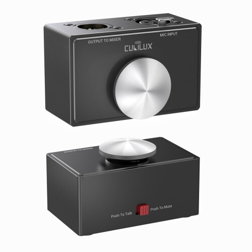 Cubilux XLR Mic Mute Switch, PTT/PTM Push to Talk LED Button