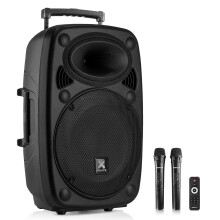 VONYX VERVE-46 15-Inch Portable PA Speaker, 1000W, Battery, Wireless Mics