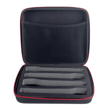 Portable Storage Bag For Microphone 4-slot Mic Organiser Box Shock Resistant Travel Carrying Case Container