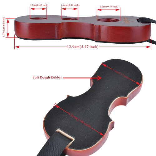 KingPoint Solid Wood Cello Endpin Rest Non-slip Stopper Anchor Protector Pad Cello Shape 1