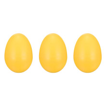 sourcing map 3 Pcs Egg Shakers for DIY Painting Music Learning Yellow
