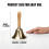 2 Pack Super Loud Solid Brass Hand Call Bell, 4.3 Inch 2