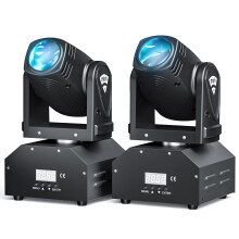 80W LED Moving Head Light DJ Lighting with DMX512 Sound Activated RGBW Beam Light for Disco Club Party KTV Lighting Show 2PCS