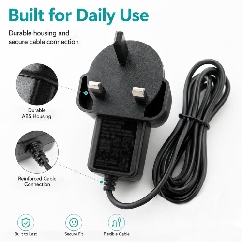 Power Supply AC Charger Adapter UK Plug Replacement for Yamaha PSR E473 2