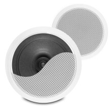 Power Dynamics CSPS6 6.5" In Ceiling Speakers Pair, 16 Ohm Commercial Ceiling Speaker System, 80W Low Profile Home Audio Speakers, Easy Installation,