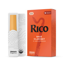 D’Addario Woodwinds - Rico Bass Clarinet Reeds - Reeds for Bass Clarinets - Crafted for Beginners, Students, Educators - Strength 3.5, 10-Pack