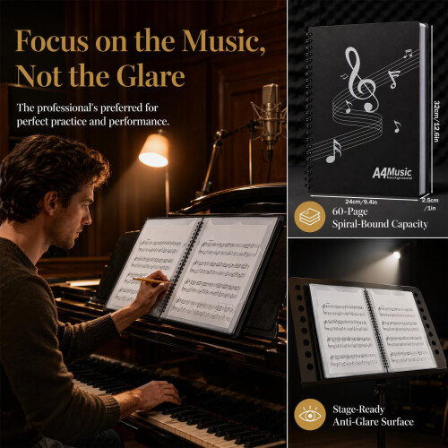 Sheet Music Folder, A4, 60 Pages 1