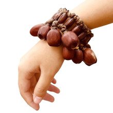 Fay Bless Seed Shell Dance Bracelets, Nut Band Wrist Shaker Bells for Dance, Yoga, Meditation, ASMR and Sound Therapy (Kem)