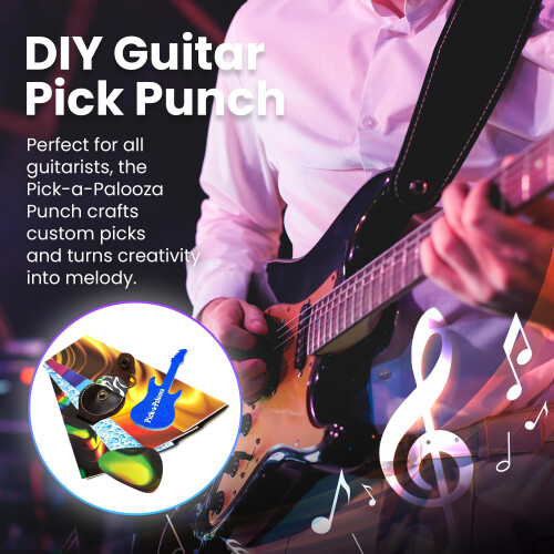 Pick-a-Palooza DIY Guitar Pick Punch Gift Pack with Pick Punch Tool - Red 1