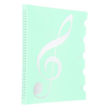 sourcing map Sheet Music Folder Display 20 Sleeves 40 Pages Spiral Binder Organizer, Letter Size 8.5 x 11 Paper A4 Documents Storage Holder Bag (Ligh