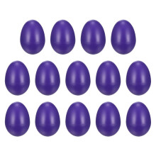 sourcing map 14 Pcs Egg Shakers, Plastic Musical Eggs Maracas Hand Percussion Instruments for DIY Painting Music Learning Easter Party Performance, P