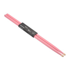 sourcing map Maple Wood Drumstick Anti Slip Handle Grips 7A Pink Classic Drum Stick Wood Tip for Drumming Musical Instrument Percussion
