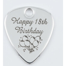 Personalised 1.2mm Stainless Steel Guitar Plectrum Pick, Engraved