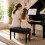 MAMIZO Piano Stool Adjustable Duet Piano Bench with Storage, Gloss Black 2