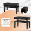 MAMIZO Piano Stool Adjustable Duet Piano Bench with Storage, Gloss Black 3