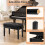 MAMIZO Piano Stool Adjustable Duet Piano Bench with Storage, Gloss Black 5