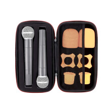 Vaguelly Microphone Carrying Bag Dual Slot for Handheld Microphone
