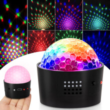 Mini Disco Ball Light 7 Colour Sound Activated for Kids Birthday Home Party