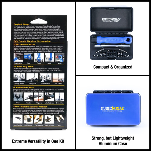MusicNomad 43 pc. Keep IT Simple, Setup (KISS) Guitar Tech Tool Kit (MN609) 1