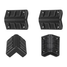 sourcing map 4 Pcs Speaker Cabinet Corners Protector 45x45x70mm Plastic Stackable Guard Wrap Angle Case Edge Box Protection for Stage DJ Audio Sound
