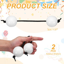 sourcing map 2Pcs Aslatua Shakers for Adults Beginners White