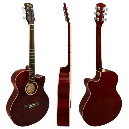 Tiger ACG3-RD Full Size Acoustic Guitar Package - Red 1