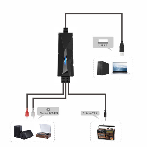 DigitalLife AuralynX | USB-A Audio Capture Device for Sampling (6-Pack)