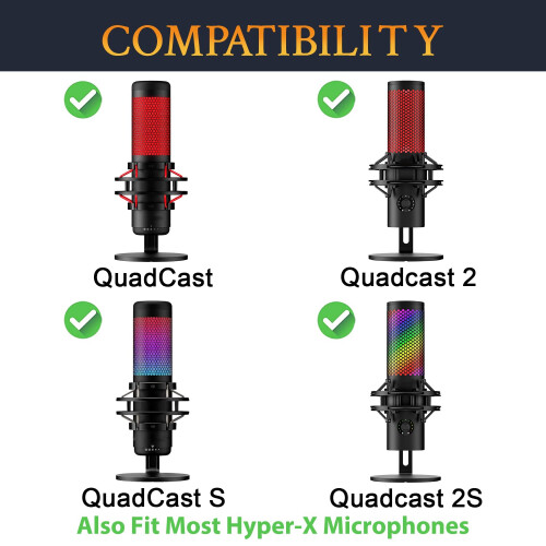 SOULWIT Shield Pop Filter for HyperX QuadCast Microphone - Black 1