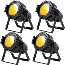 LeLeght 80W COB LED Par Stage Light with Warm&Cold White, Professional DMX Strobe Light (COB-4)