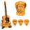 Personalized Wooden Guitar Pick Case with 3 Custom Picks 1