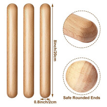 Fayrimi 20-Piece 8-Inch Rhythm Sticks - Lummi Sticks, Classical Wood Claves Musical Percussion Instrument