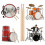 3 Pairs Drum sticks 5A, Modern Drumsticks for Drums 4