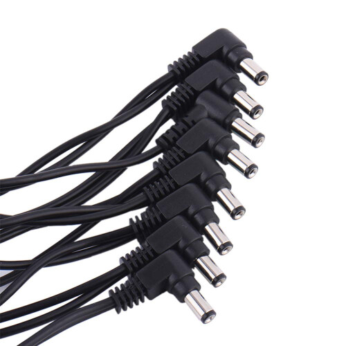 RuiJOTWAT 9V DC 8 Way Bend Angle Plug Daisy Chain Power Cable for Guitar Pedals 2