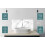 Printed Glass Bathroom Splashback - White marble texture and background. 700x300mm 2