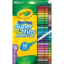 CRAYOLA SuperTips 50 Felt Tip Colouring Pens, Ideal for Kids Aged 3+