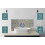 Printed Glass Bathroom Splashback - moroccan vintage tile background 500x400mm 2