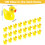 Mini Ducks 100 Pack, Small Tiny Resin Ducks Little Plastic Ducks Numbered 2