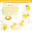 Mini Ducks 100 Pack, Small Tiny Resin Ducks Little Plastic Ducks Numbered 3