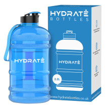 HYDRATE XL 2.2L Water Bottle with Handle for Men - Large Drinking Bottle for Outdoor, Travel, Gym - Leakproof Water Jug for Daily Hydration - Reusable