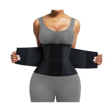 FeelinGirl Waist Trainer Belt Waist Cincher Body Shaper Black M
