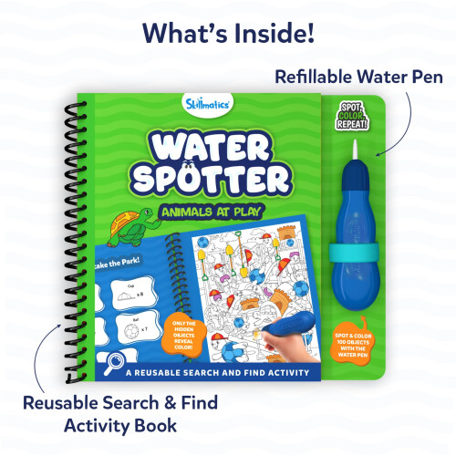 Skillmatics Water Spotter Animals, Activity Book, Stocking Stuffer for Kids 2