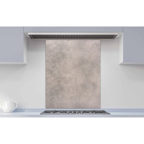 Printed Glass Kitchen Splashback - Natural white stone texture background. tile stone background 600x600mm