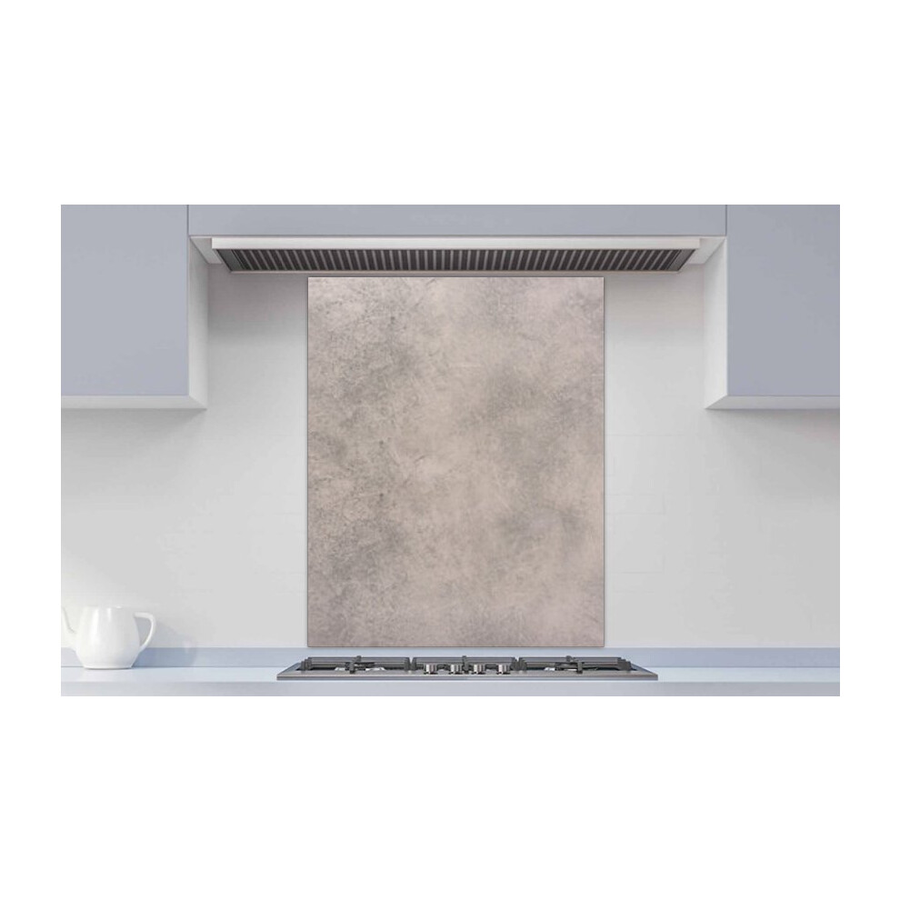 Printed Glass Kitchen Splashback - Natural White Stone Texture Background. Tile Stone Background 900X650mm 5061077336480