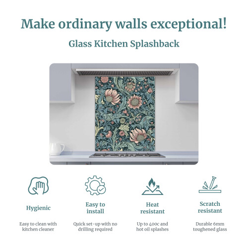 Printed Glass Kitchen Splashback - Natural white stone texture background. tile stone background 900x650mm 2