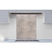 Printed Glass Kitchen Splashback - Natural white stone texture background. tile stone background 600x650mm