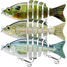 TRUSCEND Fishing Lures for Freshwater and Saltwater, Slow Sinking Bass Fish Lure, Lifelike Swimbait for Bass Trout Pike Crappie Walleye, Must-Have Gif