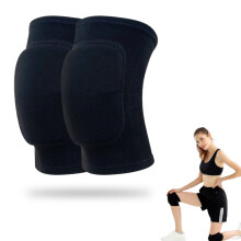 Yuqilin 2 Pcs Yoga Knee Pads Elastic Knee Soft Bbraces Knee Pad Unisex - S