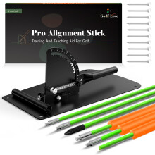 GoIfLove Golf Alignment Sticks Holder, Golf Training Aid with Alignment Sticks & Protective Padding, Swing Trainer Practice Teaching Aid, Golf Gifts f