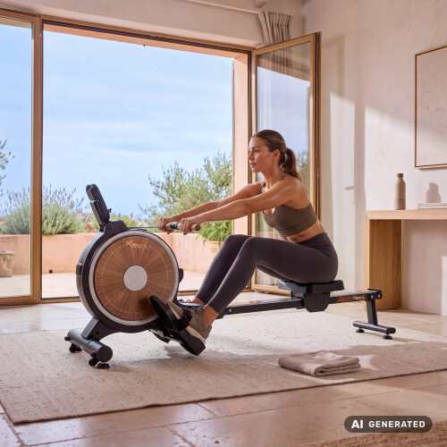 KM-Fit Rowing Machine|Magnetic Resistance|Bluetooth FTMS 1